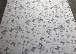 black and white table cloth